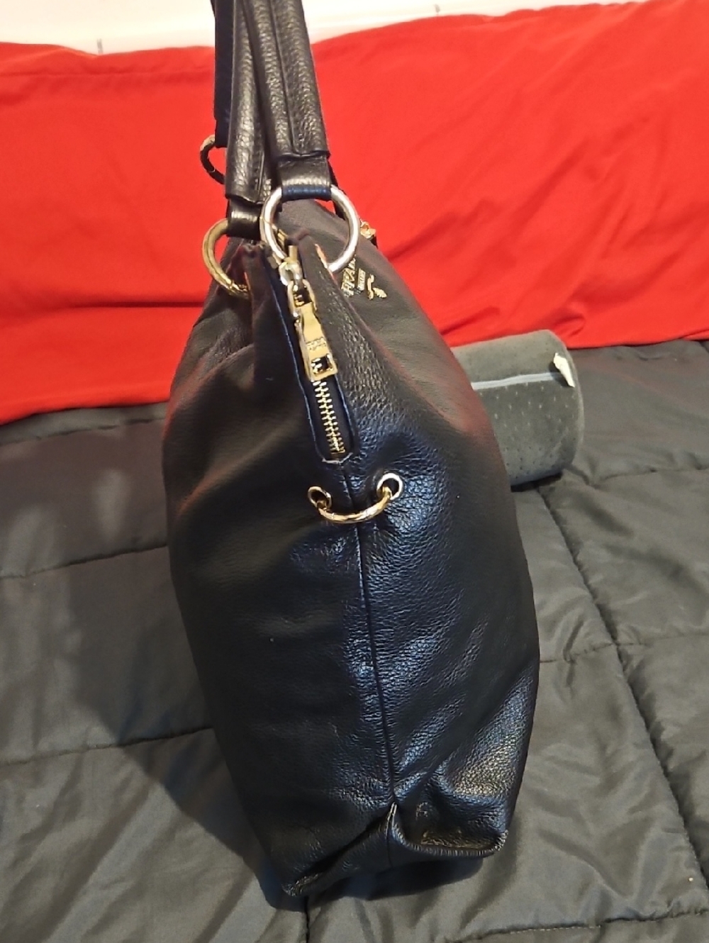 Prada Vitello Daino Extra Large Pebbled Leather Tote Bag - Picture 6 of 14